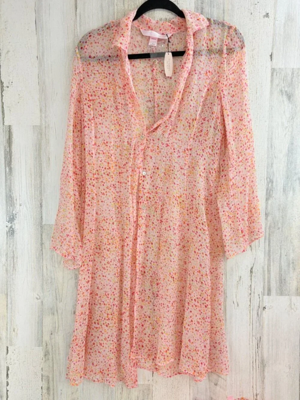 Vtg Victoria's Secret Lounge SET Pink Label Womens XS S Pants Top Robe NWT